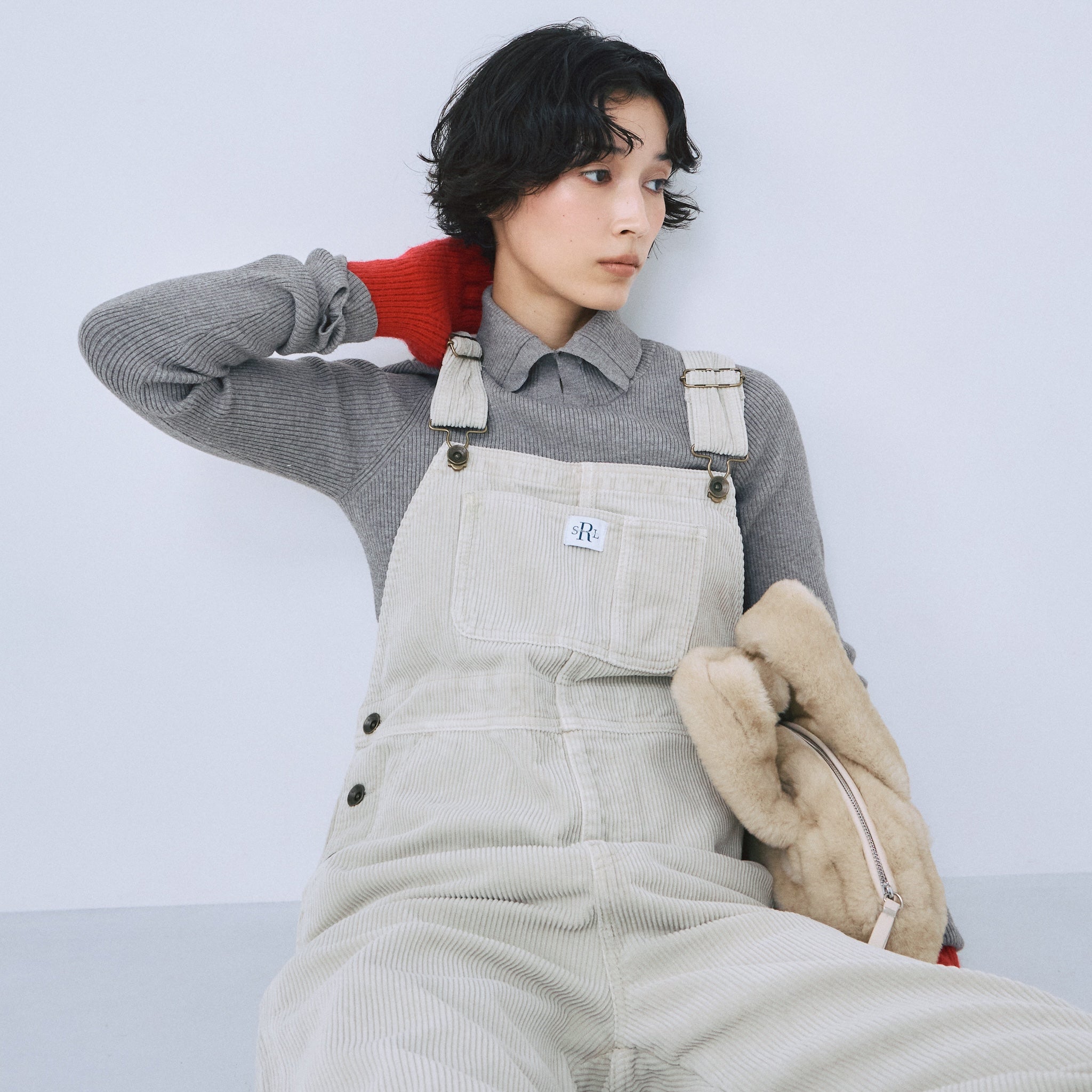 MultiネックRIBニットトップス