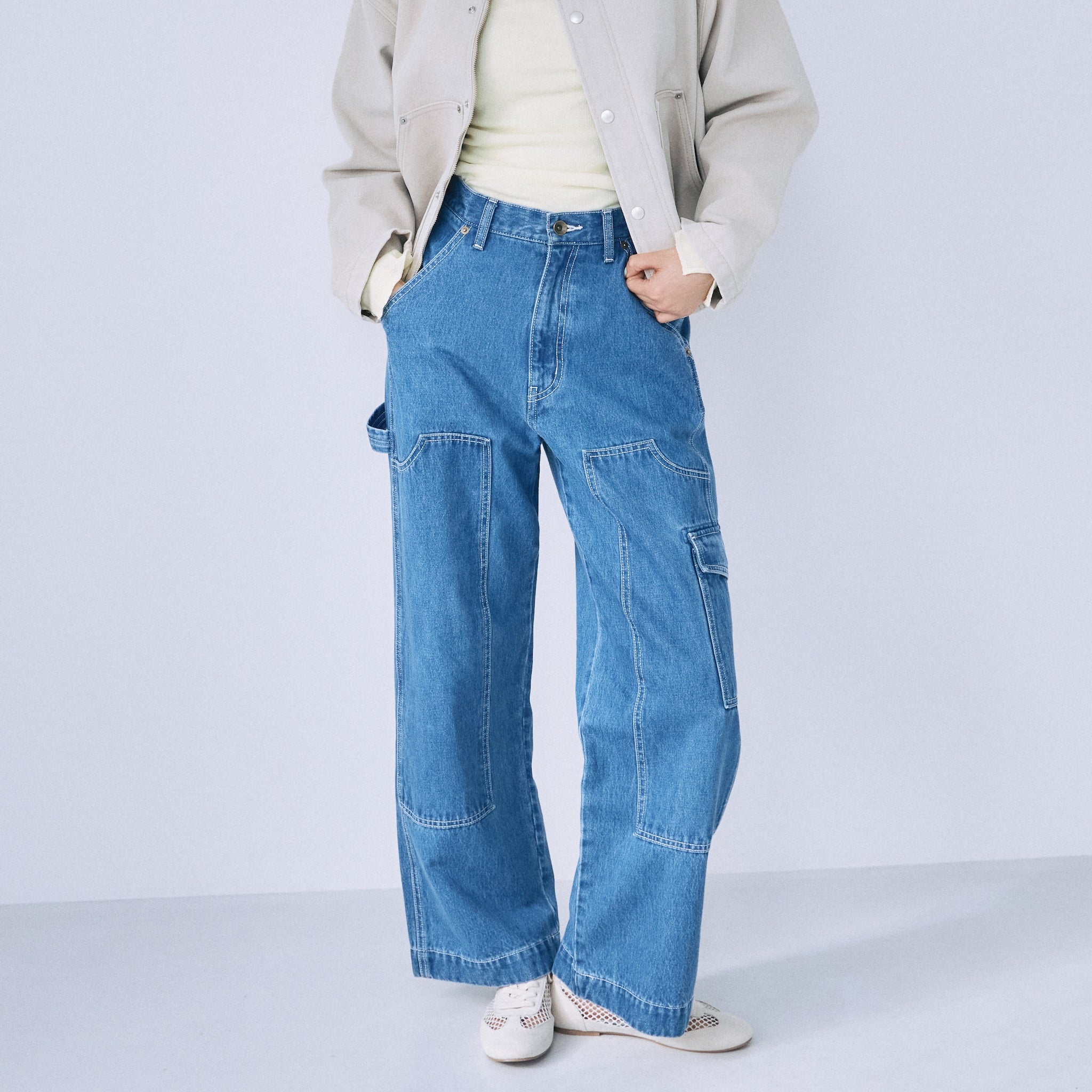 ニーパッチルーズカーゴパンツ