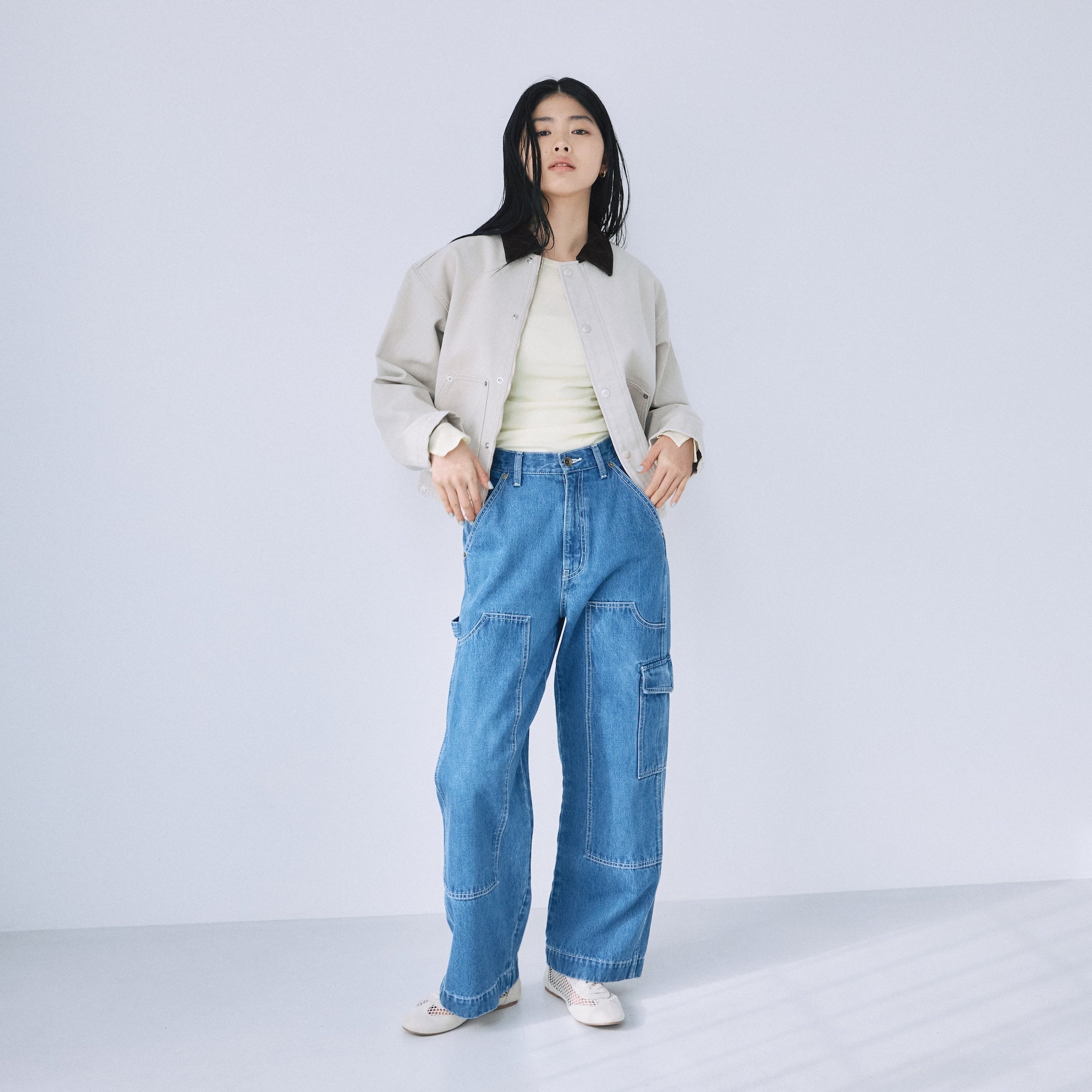 ニーパッチルーズカーゴパンツ