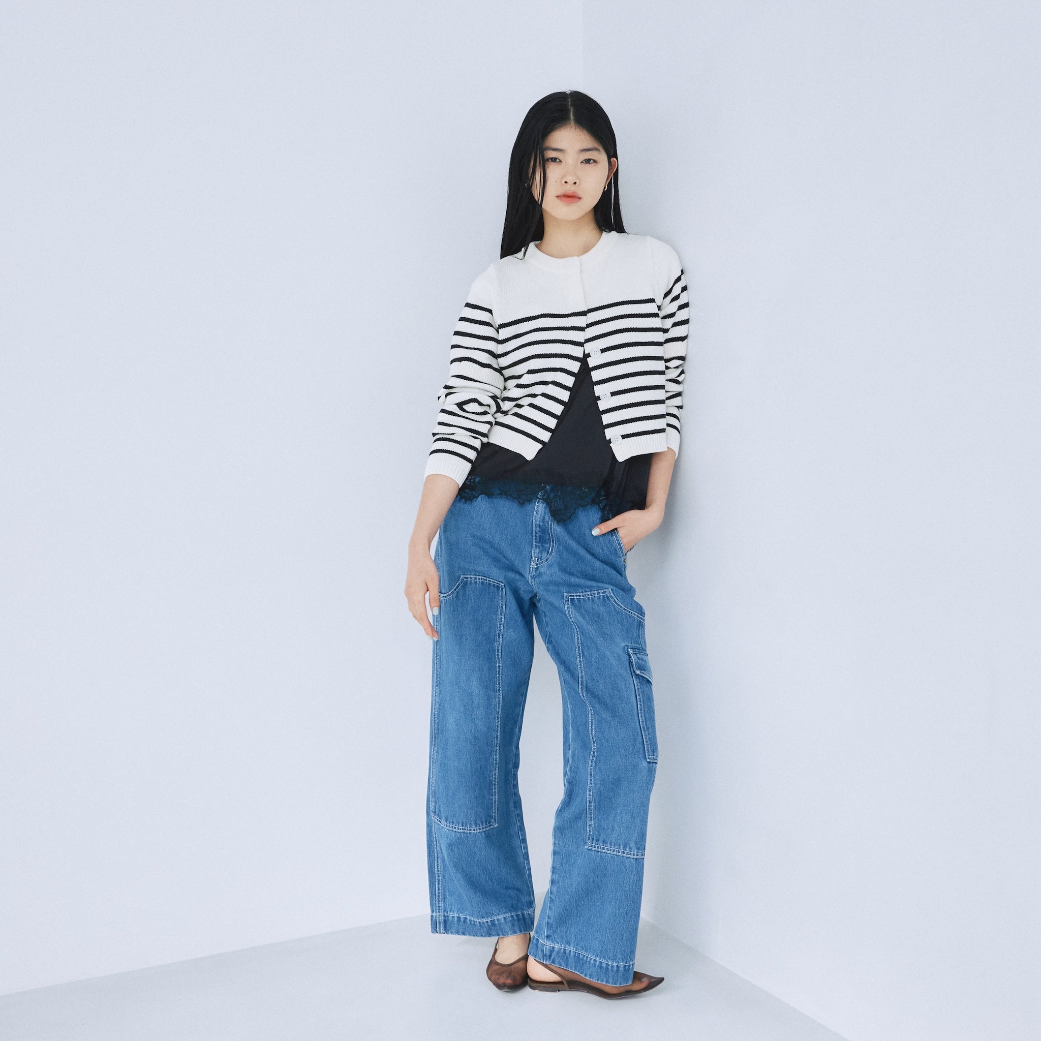 ニーパッチルーズカーゴパンツ