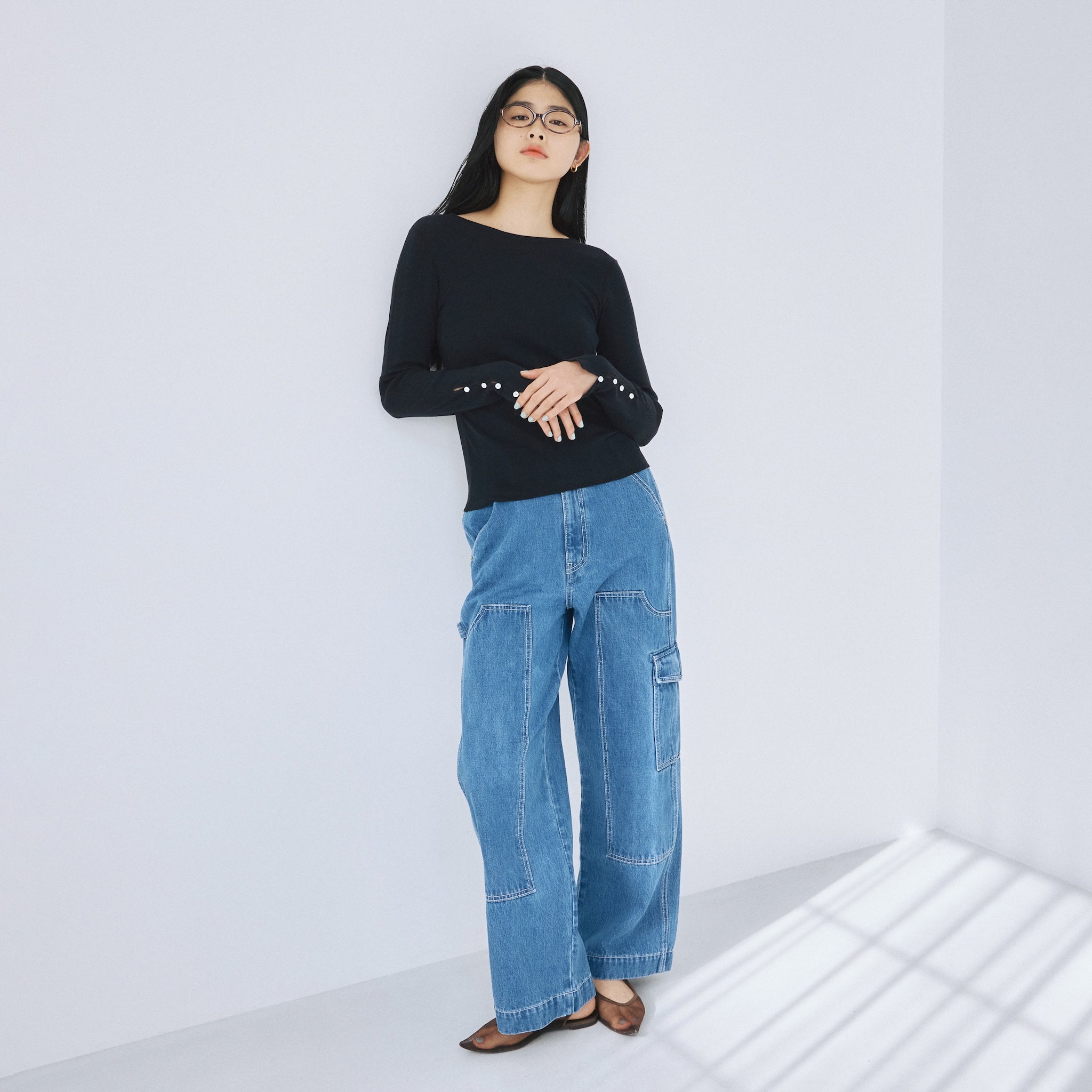 ニーパッチルーズカーゴパンツ