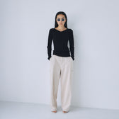 Leg pocket corduroy pants