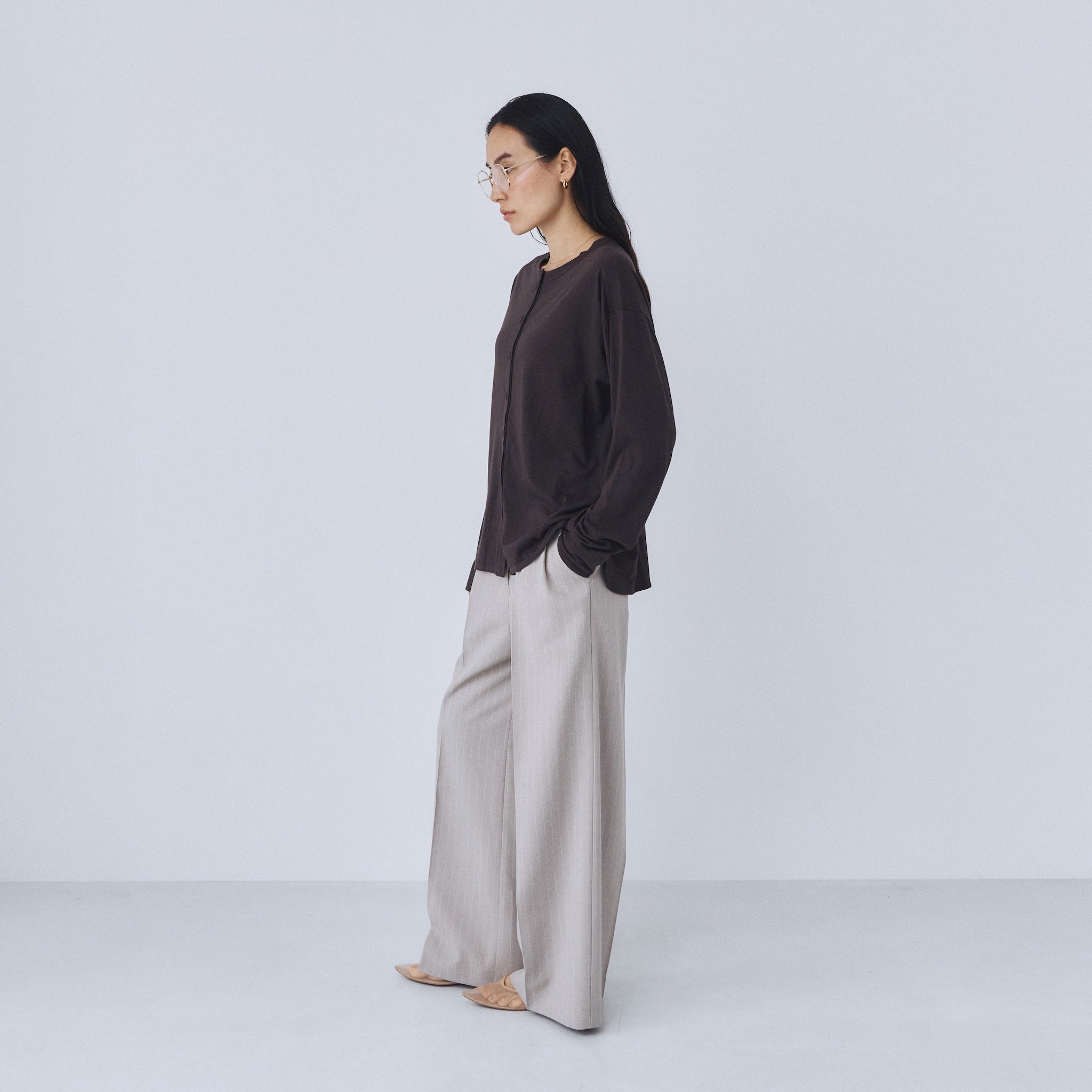 Pinstripe 2tuckスラックス