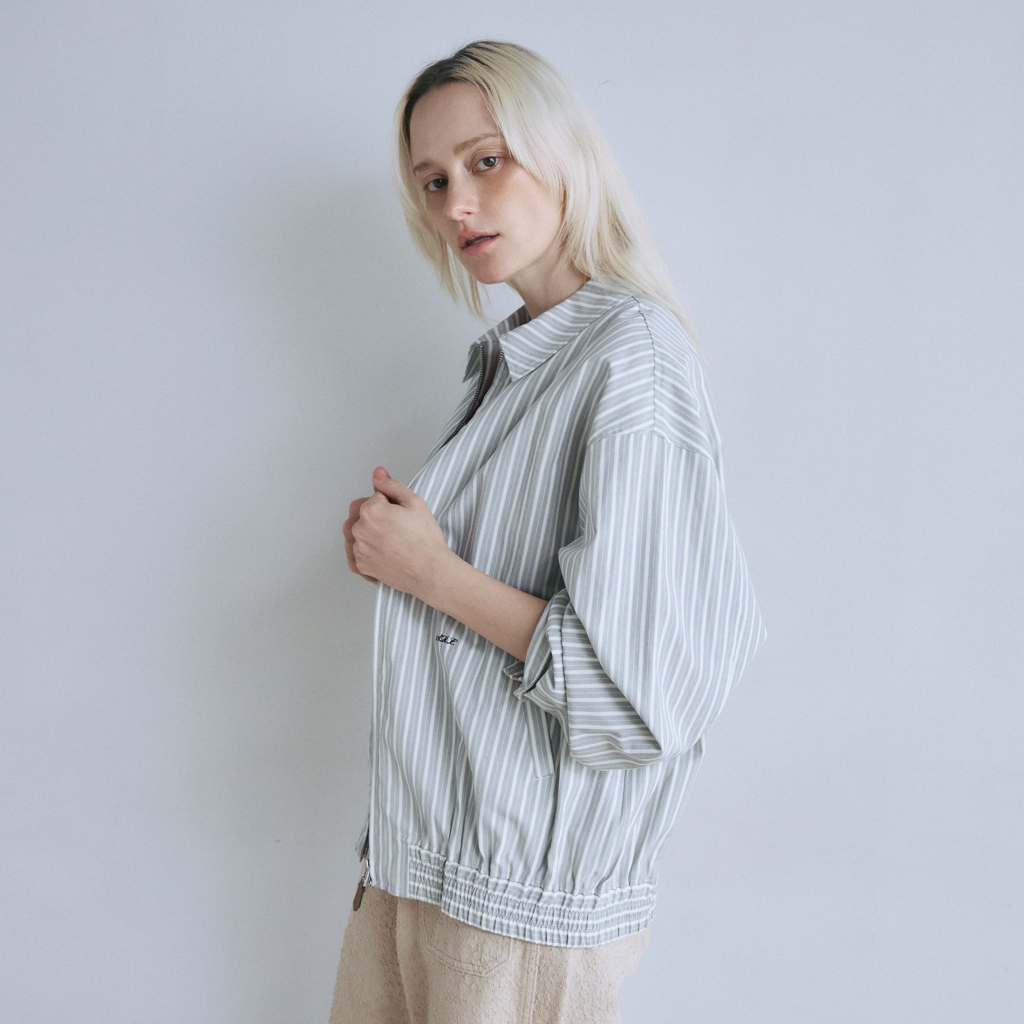 Stripe Harringtonジャケット