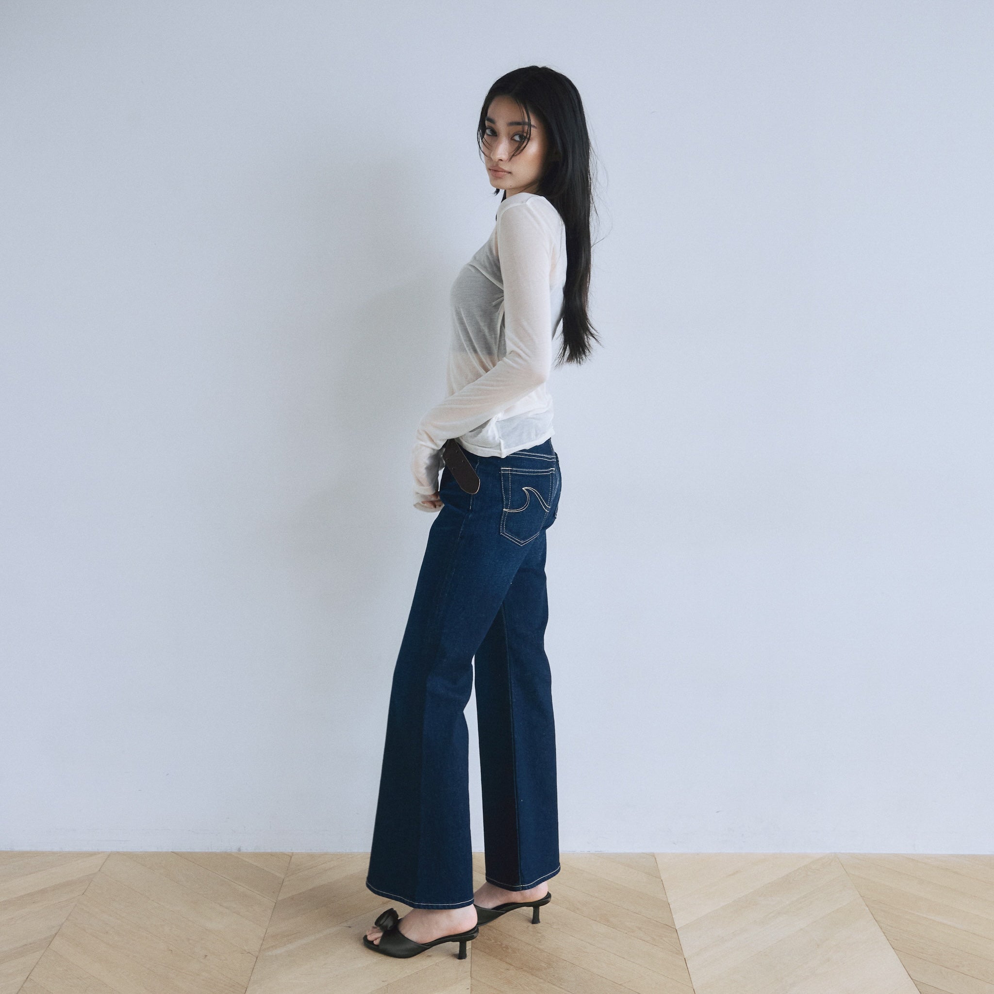 Slimローライズフレア SRN06