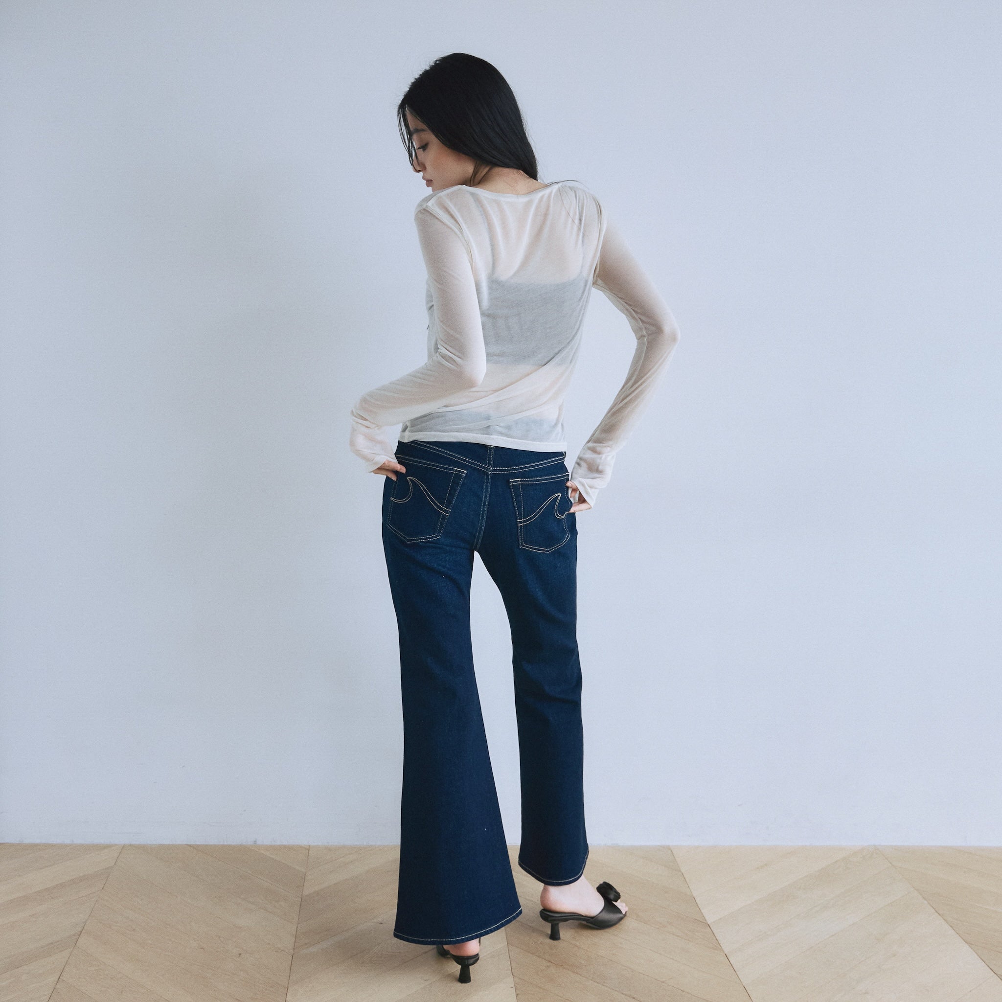 Slimローライズフレア SRN06