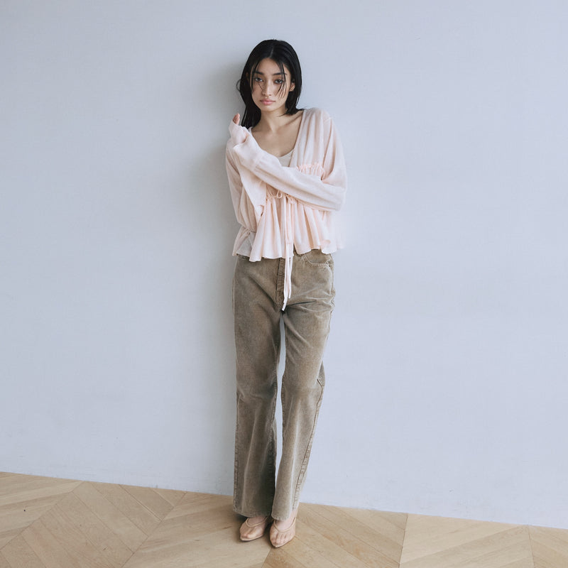 Corduroy soft flare pants