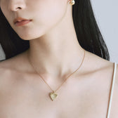 Leaf Heart Chain Necklace