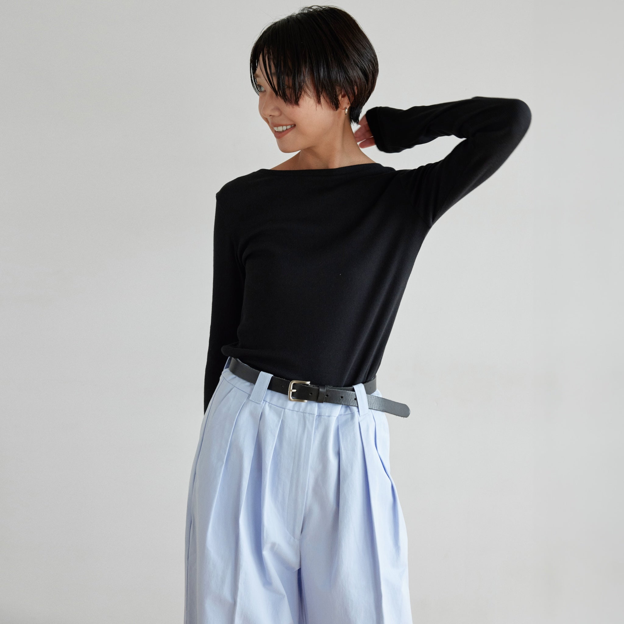 Light Sheer RIB Fitトップス