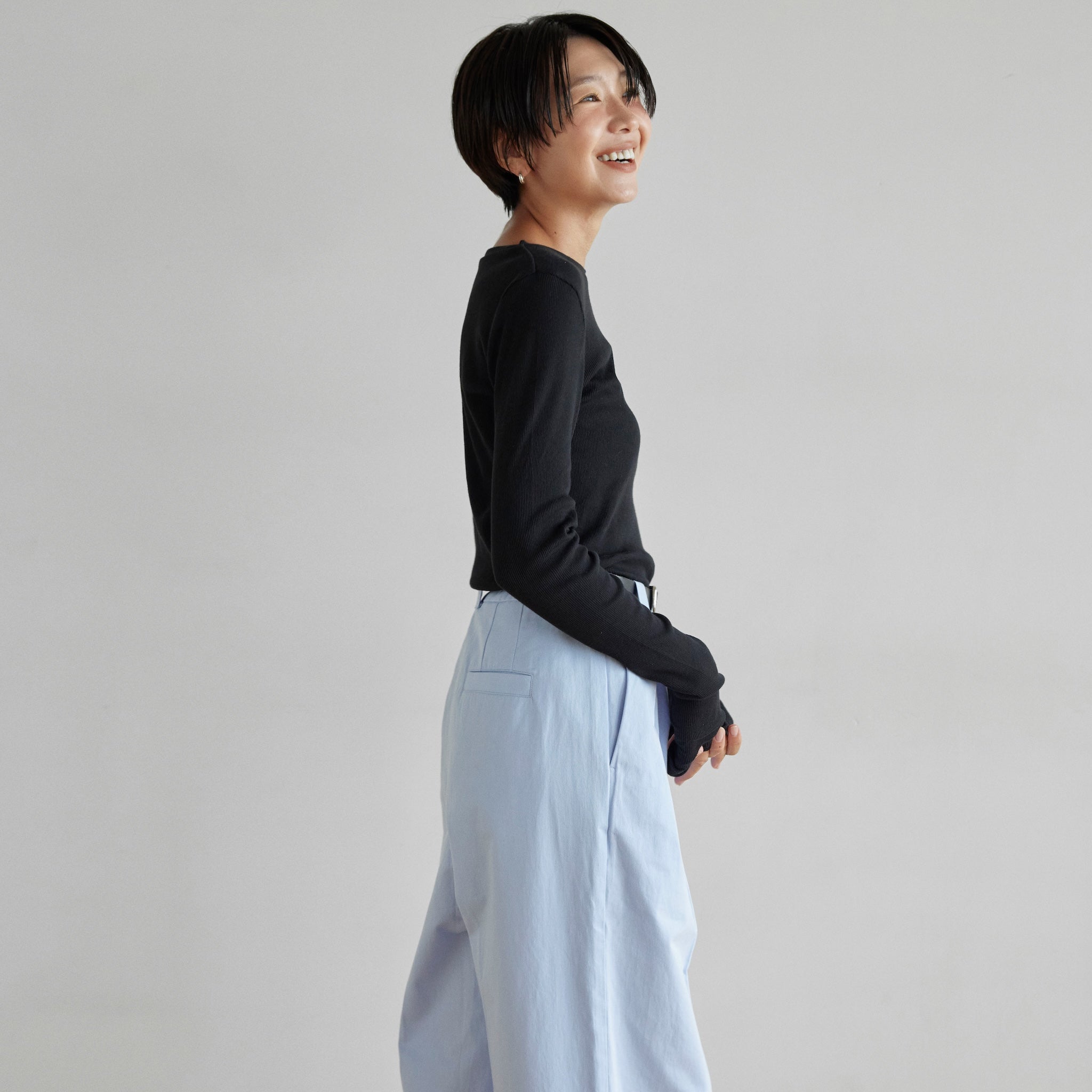 Light Sheer RIB Fitトップス