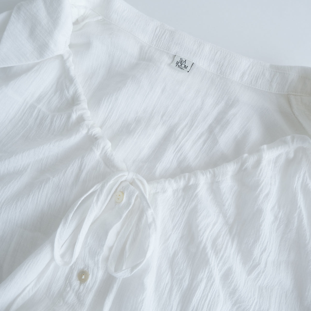 Crinkle Finish Ribbon Shirt