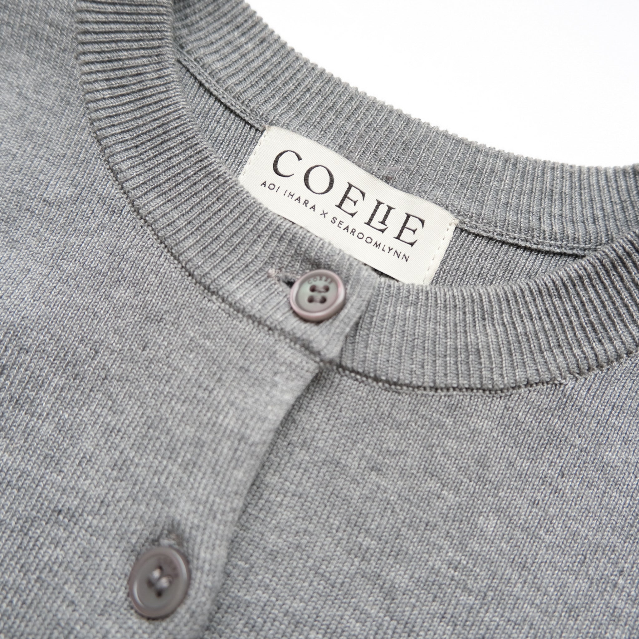 collab NAIA woolニットカーディガン