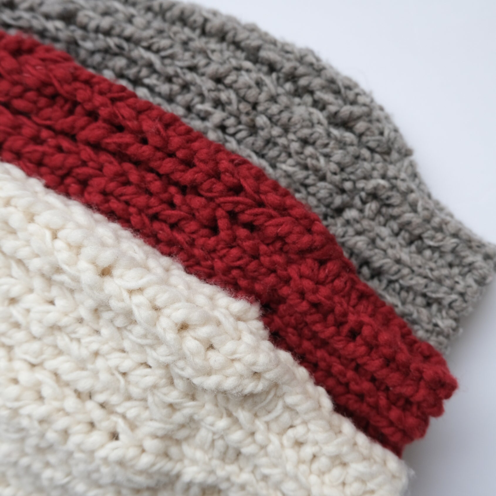 Hand made WoolブークレMixカーディガン