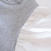 Gathered Puff Sleeve Paneled Top