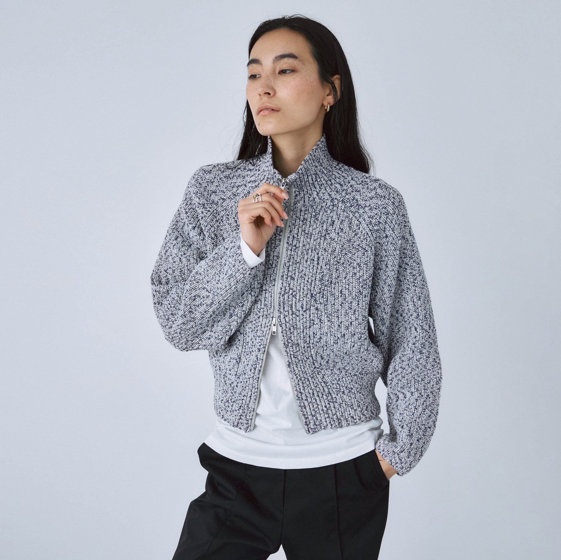 ネップミックスZipブルゾン