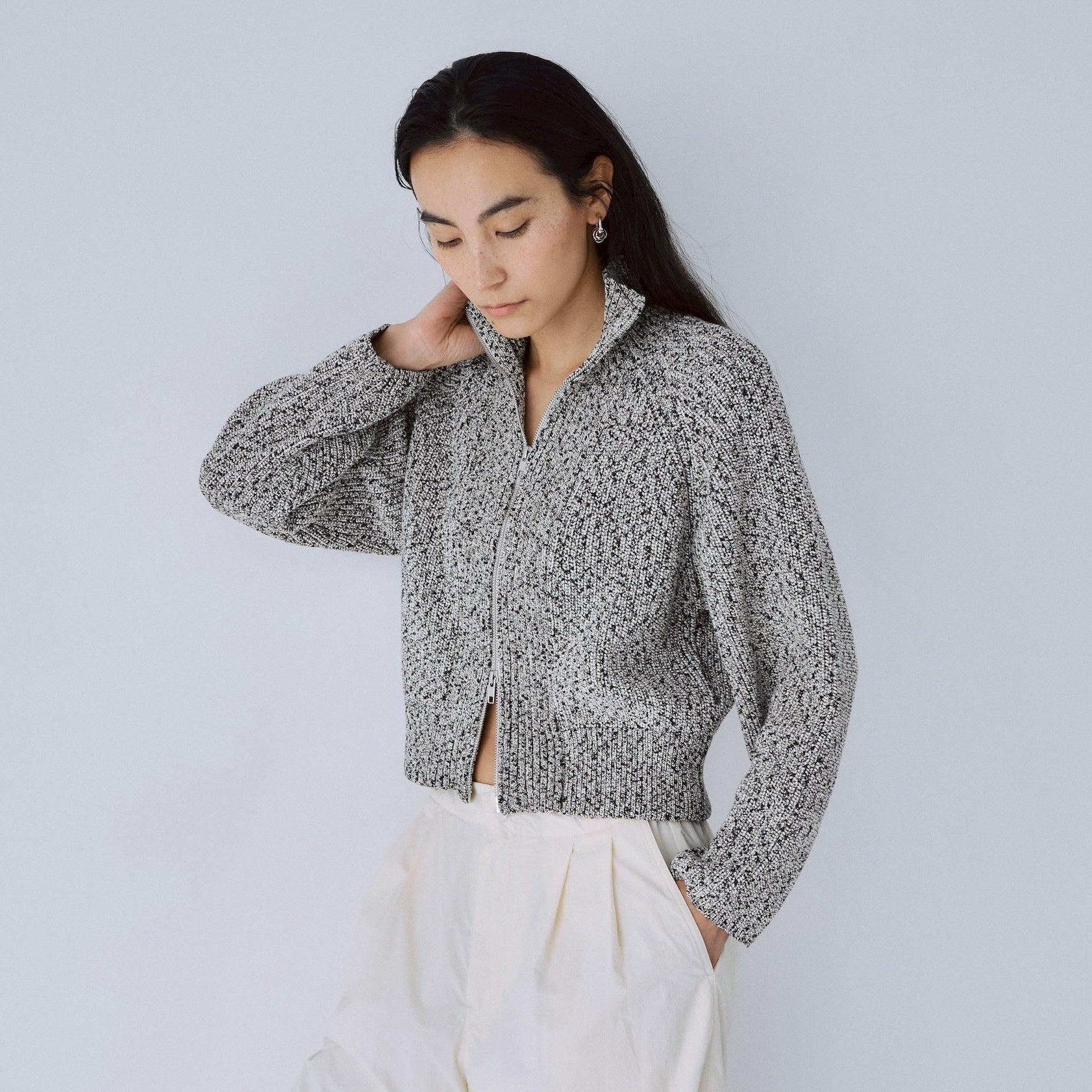 ネップミックスZipブルゾン