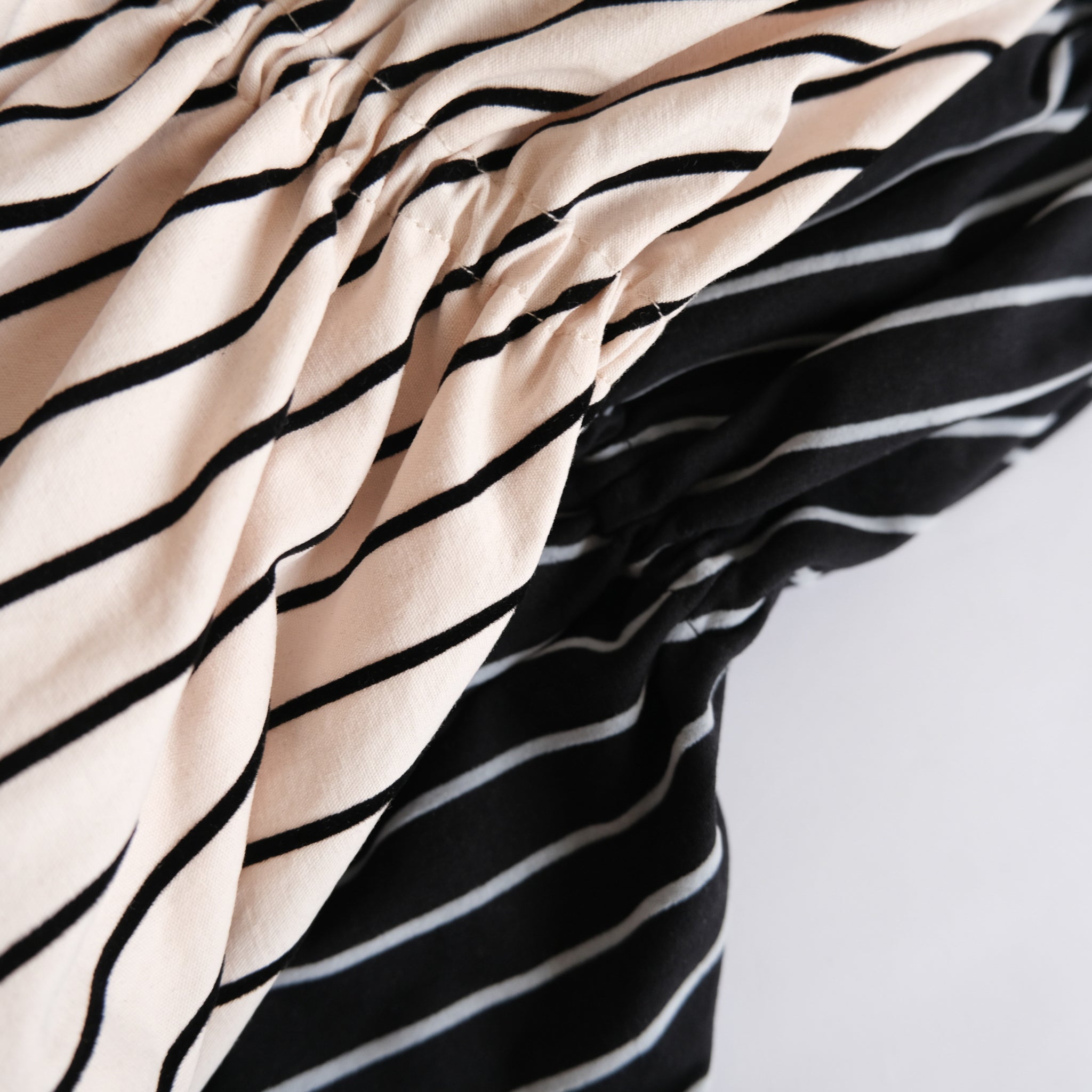 Flocked Stripe Ribbon Bustier