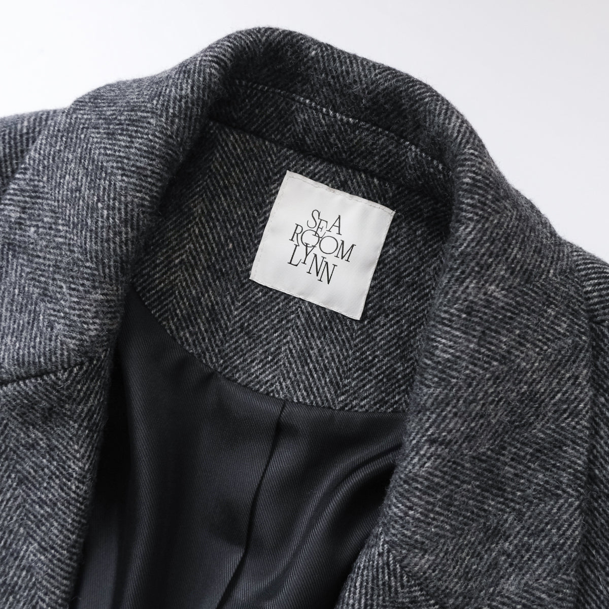 ヘリンボーンWブレストクロップドジャケット