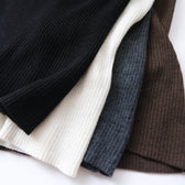 Front Ribbon RIBニットトップス