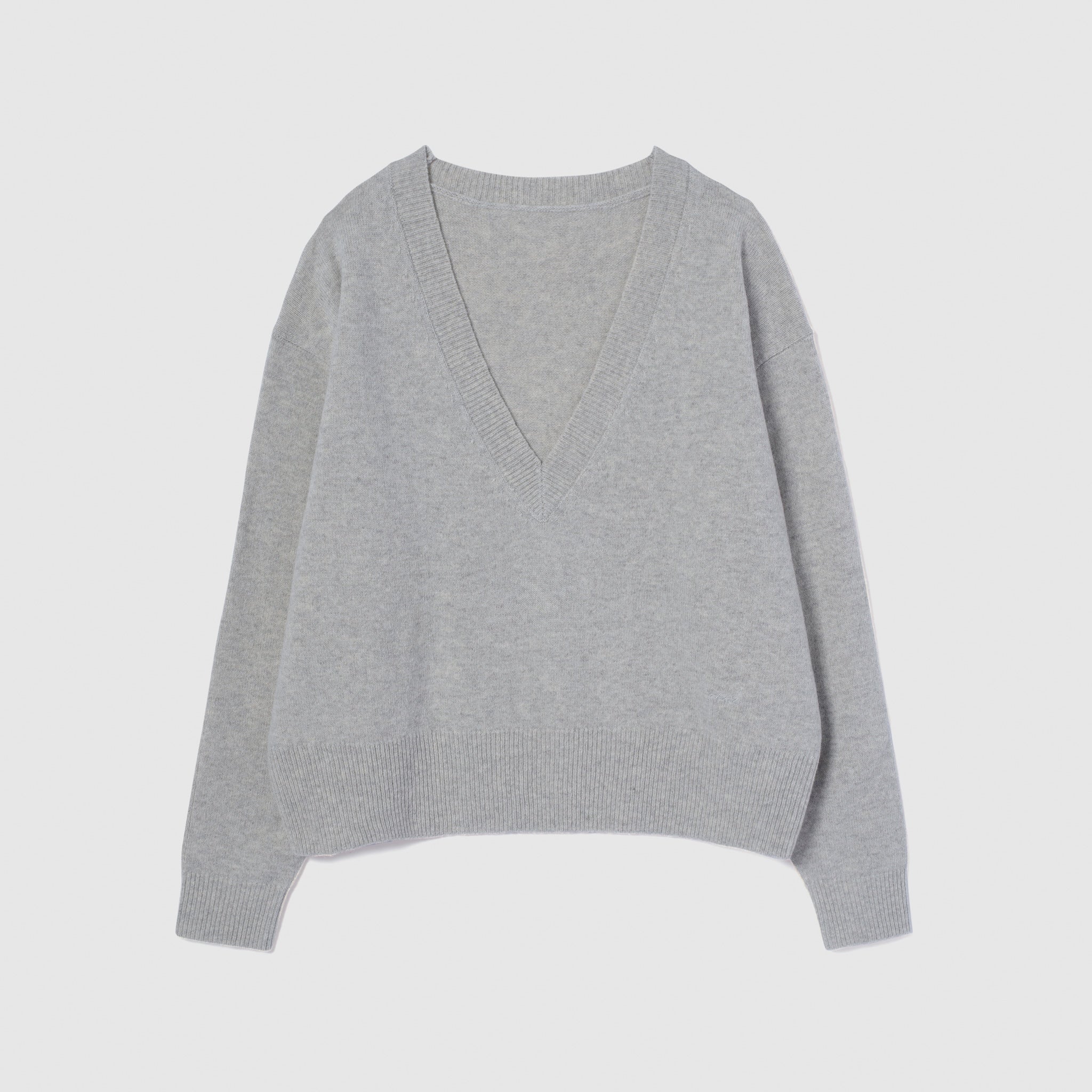 Merino Wool Vネックニットトップス