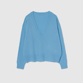 Merino Wool V-neck Knit Top