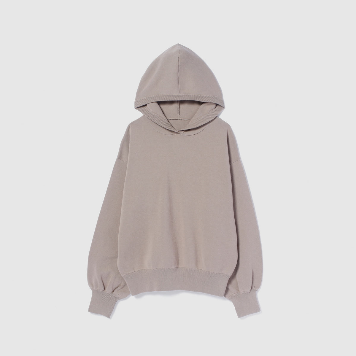 Clear Cotton Knit Hoodie