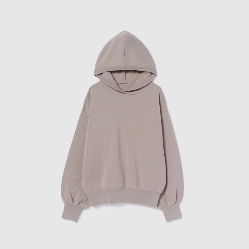 Clear Cotton Knit Hoodie