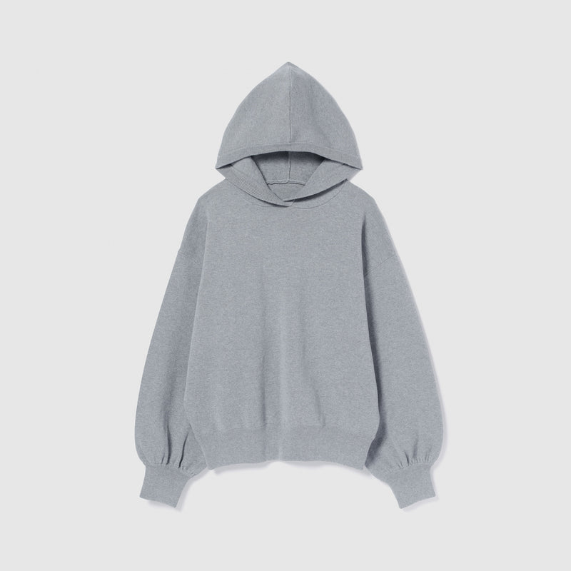 Clear Cotton Knit Hoodie