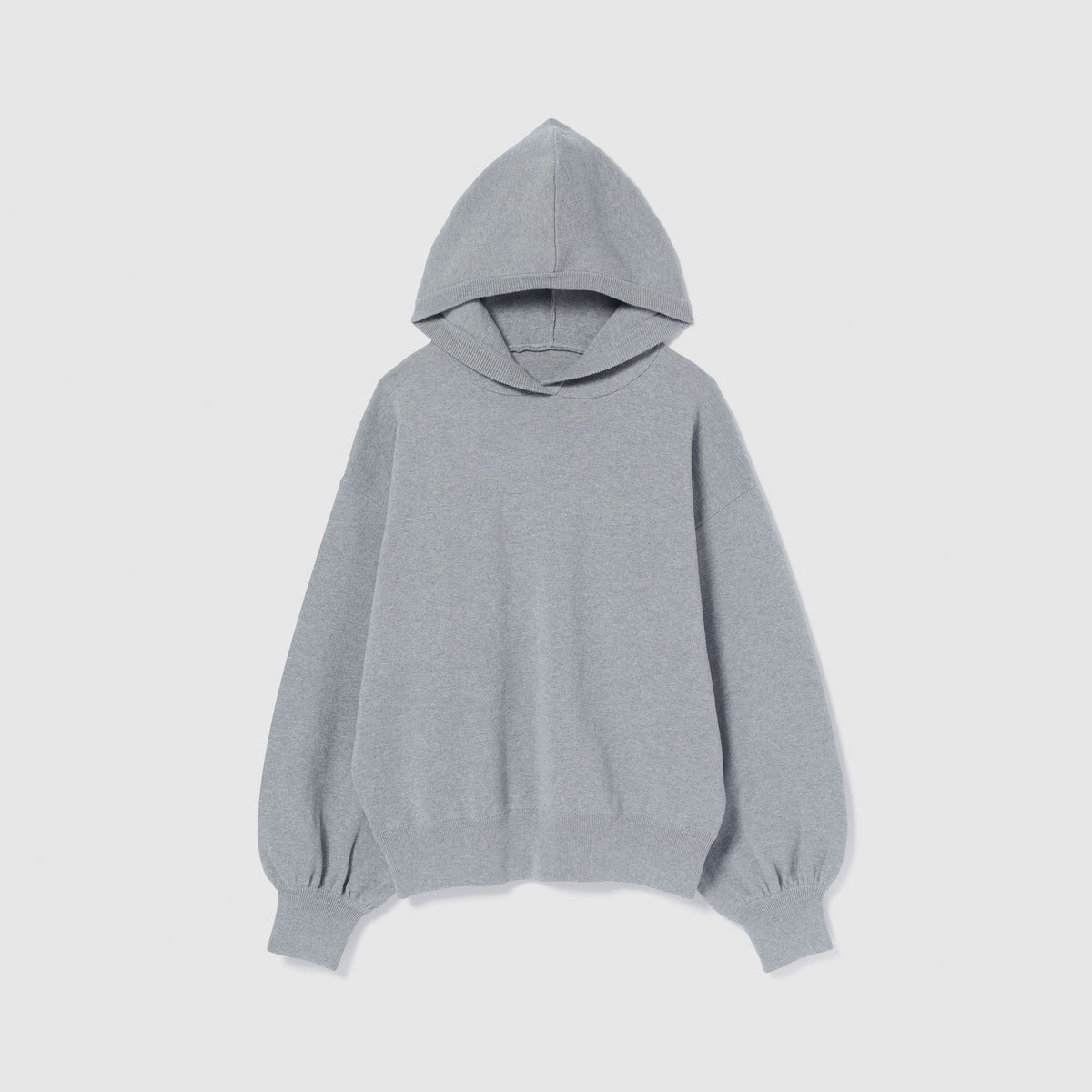 Clear Cotton Knit Hoodie