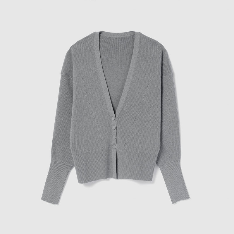 Clear Cotton Knit Cardigan