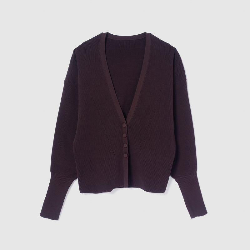 Clear Cotton Knit Cardigan