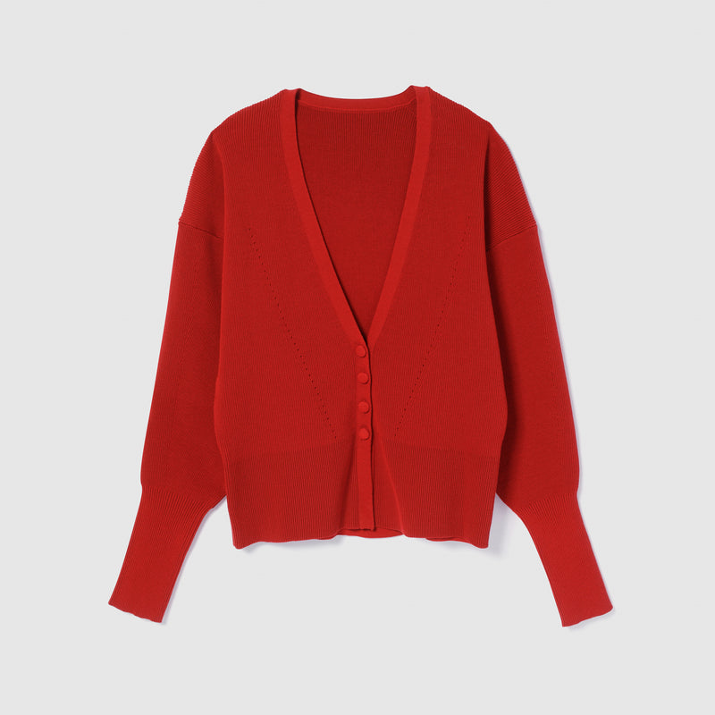 Clear Cotton Knit Cardigan