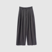Deep Tuck Stretch Wide Pants
