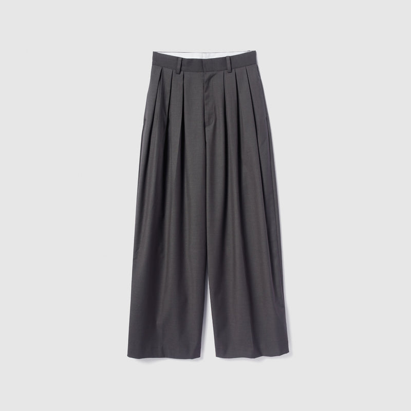 Deep Tuck Stretch Wide Pants