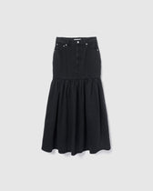Gathered Denim Skirt