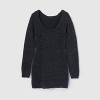Roving yarn Knitチュニックトップス