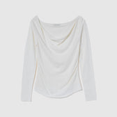 Drape Neck Knitトップス