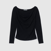 Drape Neck Knitトップス