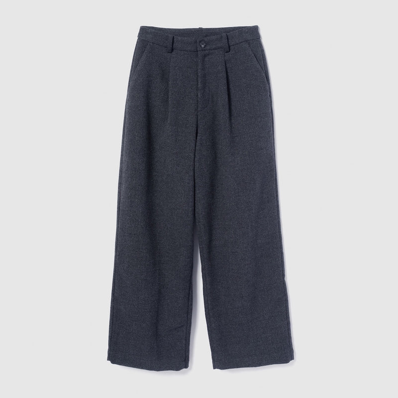 collab Brushed Serge Tuck Slacks